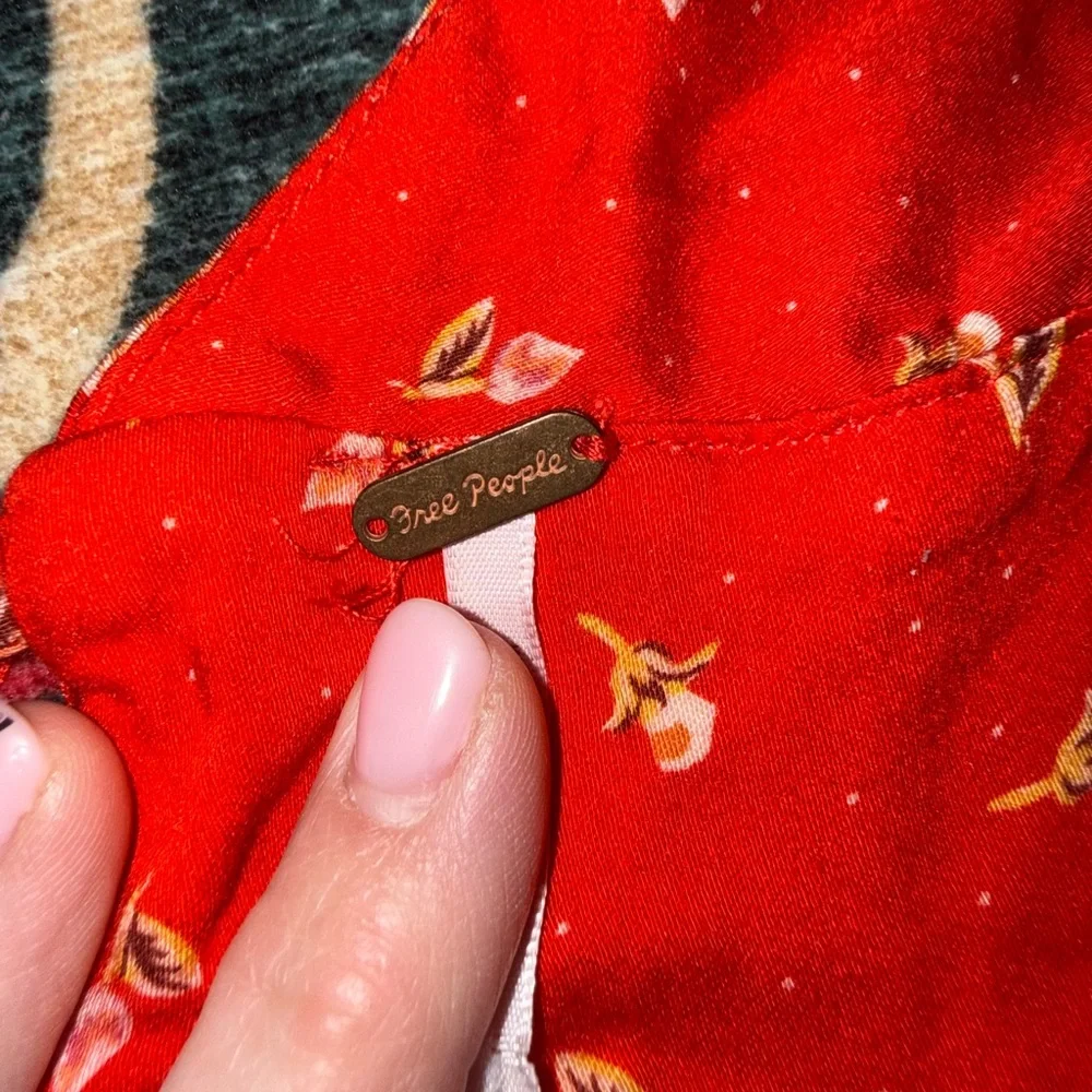 🍓 Free People Ponderosa Mini Dress Strawberry Combo Size S - Picture 7 of 8